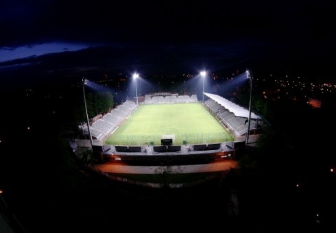 Oświetlenie stadionu Orła Białego przetestowane